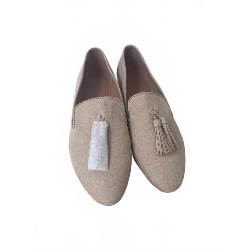 J Crew Factory Tassel Loafers Khaki Women's Size 7 NWOT